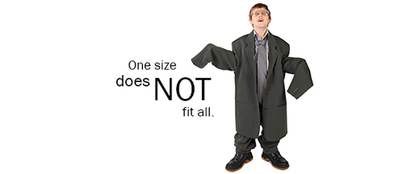 one size does not fit all clipart 850 354